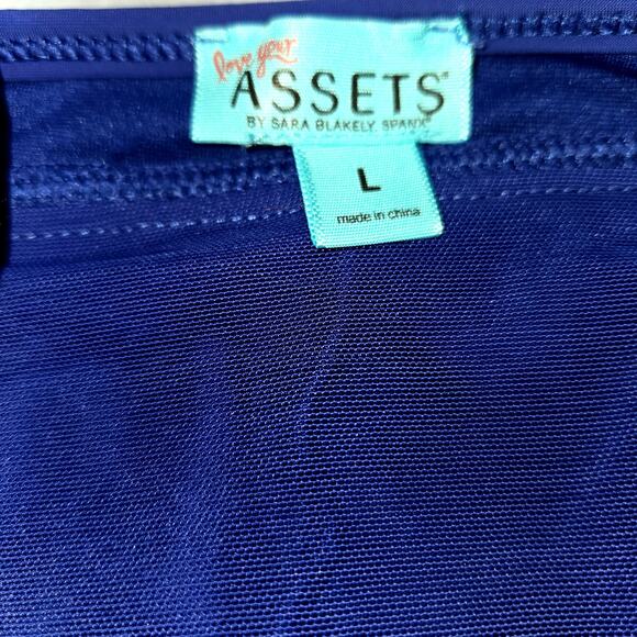 Love Your Assets Large Blue One Piece Women's Swimsuit  Miss Size 12 14 L - Picture 2 of 5